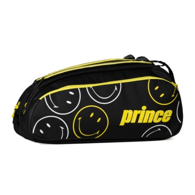 Prince x Smiley Tennis Racket Bag Tour 2 Comp (Racket Bag, 2 Main Compartments, Thermal Compartment) 2025 black 6-pack